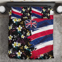 Hawaiian Flag Day Bedding Set Tropical Flowers and Leaves