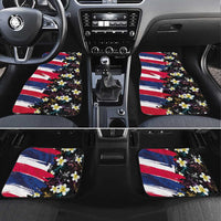 Hawaiian Flag Day Car Mats Tropical Flowers and Leaves