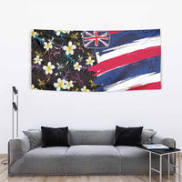 Hawaiian Flag Day Tapestry Tropical Flowers and Leaves