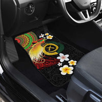 Vanuatu and Papua New Guinea Together Car Mats Bird-of-paradise and Pig Tusk Melanesian Pattern