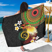 Vanuatu and Papua New Guinea Together Sarong Bird-of-paradise and Pig Tusk Melanesian Pattern