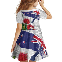 New Zealand Christmas Family Matching Mermaid Dress and Hawaiian Shirt Meri Kirihimete-Tuatara and Pohutukawa White Color