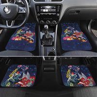Australia and New Zealand Car Mats Merry Christmas-Tuatara and Koala with Plants Xmas Style