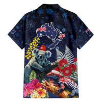 Australia and New Zealand Family Matching Long Sleeve Bodycon Dress and Hawaiian Shirt Merry Christmas-Tuatara and Koala with Plants Xmas Style LT03 - Polynesian Pride