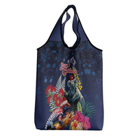 Australia and New Zealand Grocery Bag Merry Christmas-Tuatara and Koala with Plants Xmas Style