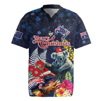 Australia and New Zealand Rugby Jersey Merry Christmas-Tuatara and Koala with Plants Xmas Style