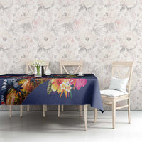 Australia and New Zealand Tablecloth Merry Christmas-Tuatara and Koala with Plants Xmas Style