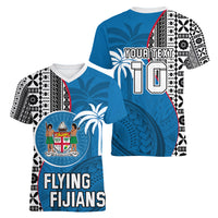 custom-fiji-rugby-women-v-neck-t-shirt-coat-of-arms-palm-tree-mix-polynesia-tapa-pattern