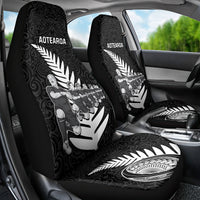 New Zealand World Cup 2023 Car Seat Cover Aotearoa Haka Rugby with Silver Fern Maori Ethnic Pattern LT03 - Polynesian Pride