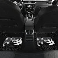 Custom New Zealand World Cup 2023 Car Mats Aotearoa Haka Rugby with Silver Fern Maori Ethnic Pattern LT03 - Polynesian Pride