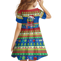 Solomon Islands Christmas Family Matching Short Sleeve Bodycon Dress and Hawaiian Shirt Santa With Flag Of Solomon Polynesian Tribal Xmas Vibe LT03 - Polynesian Pride