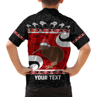 Personalized New Zealand Christmas Hawaiian Shirt Santa Haka Fern and Kiwi Bird Tino Rangatiratanga Maori Flag Style LT03 - Polynesian Pride