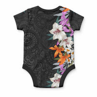 Hawaii Tropical Leaves and Flowers Baby Onesie