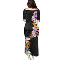 Hawaii Tropical Leaves and Flowers Puletasi Tribal Polynesian Pattern LT03 - Polynesian Pride