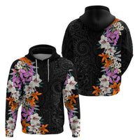 Hawaii Tropical Leaves and Flowers Zip Hoodie Tribal Polynesian Pattern LT03 - Polynesian Pride