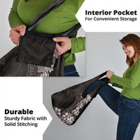 Hawaiian Plumeria-Polynesian Art Tattoo Grayscale Color Grocery Bag