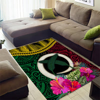 Vanuatu 44th Anniversary Independence Day Area Rug Boars Tusk and Namele Plant LT03
