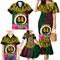 Vanuatu 44th Anniversary Independence Day Family Matching Mermaid Dress and Hawaiian Shirt Boars Tusk and Namele Plant LT03 - Polynesian Pride