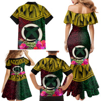 Vanuatu 44th Anniversary Independence Day Family Matching Mermaid Dress and Hawaiian Shirt Boars Tusk and Namele Plant LT03 - Polynesian Pride