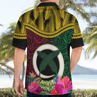 Vanuatu 44th Anniversary Independence Day Hawaiian Shirt Boars Tusk and Namele Plant LT03 - Polynesian Pride