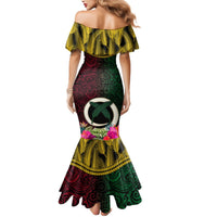 Vanuatu 44th Anniversary Independence Day Mermaid Dress Boars Tusk and Namele Plant LT03 - Polynesian Pride
