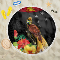 Papua New Guinea Independence Day Beach Blanket PNG Flag and Bird-of-Paradise