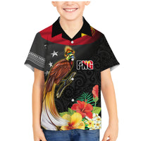 Papua New Guinea Independence Day Family Matching Mermaid Dress and Hawaiian Shirt PNG Flag and Bird-of-Paradise