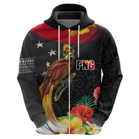Papua New Guinea Independence Day Zip Hoodie PNG Flag and Bird-of-Paradise