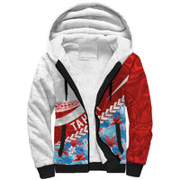 Personalized Tahiti Surfing 2026 Sherpa Hoodie Marquesan Tattoo-Sporty Style LT03 Unisex Multicolor - Polynesian Pride