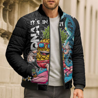 Hawaii Pineapple Surfing Bomber Puffer Jacket It's in My DNA - Kakau and Polynesian Pattern LT03 - Polynesian Pride