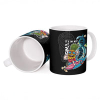 Hawaii Pineapple Surfing Ceramic Mug It's in My DNA - Kakau and Polynesian Pattern LT03 - Polynesian Pride