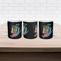 Hawaii Pineapple Surfing Ceramic Mug It's in My DNA - Kakau and Polynesian Pattern LT03 - Polynesian Pride