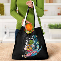 Hawaii Pineapple Surfing Grocery Bag It's in My DNA - Kakau and Polynesian Pattern LT03 - Polynesian Pride