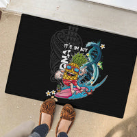 Hawaii Pineapple Surfing Rubber Doormat It's in My DNA - Kakau and Polynesian Pattern LT03 - Polynesian Pride