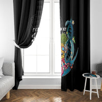 Hawaii Pineapple Surfing Window Curtain It's in My DNA - Kakau and Polynesian Pattern LT03 - Polynesian Pride