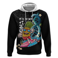 Hawaii Pineapple Surfing Zip Hoodie It's in My DNA - Kakau and Polynesian Pattern LT03 Pullover Hoodie Black - Polynesian Pride