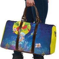 Palau Travel Bag Jellyfish with Coral Reefs Ocean Vibe and Tapa Pattern LT03 - Polynesian Pride
