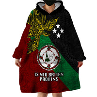 Papua New Guinea East New Britain Province Wearable Blanket Hoodie PNG Birds Of Paradise Polynesian Arty Style LT03 - Polynesian Pride