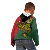 Papua New Guinea East Sepik Province Kid Hoodie PNG Birds Of Paradise Polynesian Arty Style LT03 - Polynesian Pride