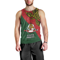 Papua New Guinea East Sepik Province Men Tank Top PNG Birds Of Paradise Polynesian Arty Style LT03 - Polynesian Pride