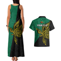 Custom Papua New Guinea Enga Province Couples Matching Tank Maxi Dress and Hawaiian Shirt PNG Birds Of Paradise Polynesian Arty Style LT03 - Polynesian Pride