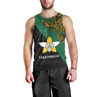 Custom Papua New Guinea Enga Province Men Tank Top PNG Birds Of Paradise Polynesian Arty Style LT03 - Polynesian Pride