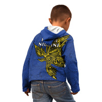 Papua New Guinea Gulf Province Kid Hoodie PNG Birds Of Paradise Polynesian Arty Style LT03 - Polynesian Pride
