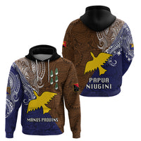 Papua New Guinea Manus Province Hoodie PNG Birds Of Paradise Polynesian Arty Style LT03 - Polynesian Pride