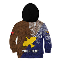 Custom Papua New Guinea Manus Province Kid Hoodie PNG Birds Of Paradise Polynesian Arty Style LT03 - Polynesian Pride
