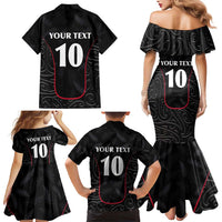 Custom New Zealand Rugby Family Matching Mermaid Dress and Hawaiian Shirt Maori All Black Championship 2024 and Silver Fern LT03 - Polynesian Pride