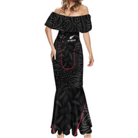 Custom New Zealand Rugby Mermaid Dress Maori All Black Championship 2024 and Silver Fern LT03 - Polynesian Pride