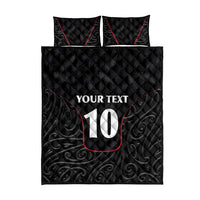 Custom New Zealand Rugby Quilt Bed Set Maori All Black Championship 2024 and Silver Fern