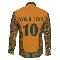 Custom Australia Rugby Championship 2024 Family Matching Long Sleeve Bodycon Dress and Hawaiian Shirt Aboriginal Art Tattoo Pattern LT03 - Polynesian Pride