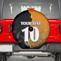 Custom New Zealand and Australia Rugby Championship 2024 Spare Tire Cover Maori Warrior and Kangaroo Mascot with Fern Aboriginal
